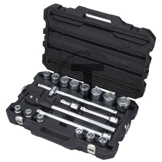 GRANIT BLACK EDITION 3/4" socket wrench set, 19 pcs.