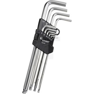 GRANIT BLACK EDITION Hex key set 10 pcs.