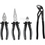 GRANIT BLACK EDITION Pliers set 4 pcs. - 73015400