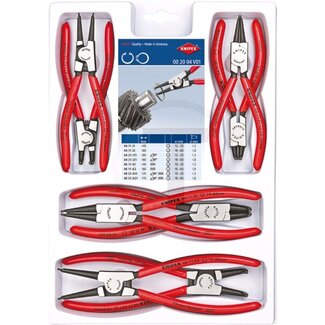 KNIPEX Sprengringzangensatz gerade und 90° gebogen Ø 10 - 60 mm - 8 Stück