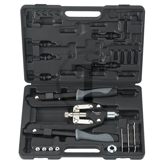 GRANIT BLACK EDITION Professional riveting tool set 16 pcs. - 000047301843, 0000047301843