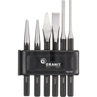 GRANIT BLACK EDITION Chisel and pin punch set