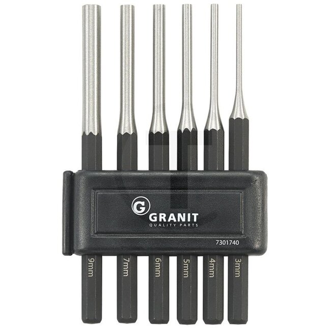 GRANIT BLACK EDITION Pin punch set 6 pcs. - 73017400