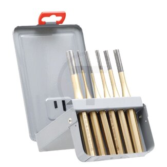 Rennsteig Splinttreiber-Satz 3 - 10 mm in Metall klapcassette - 6 Stück