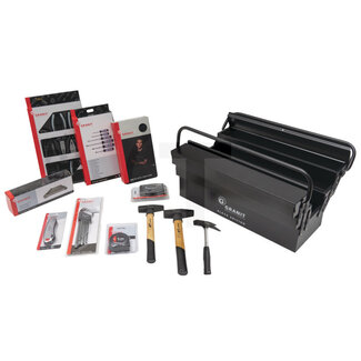 GRANIT BLACK EDITION Heavy Duty tool box, with tools, 44 pcs.