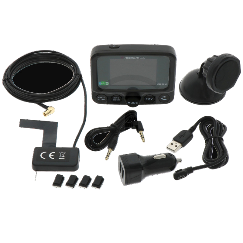 Albrecht Digitale radio-adapter Albrecht DR 56 C DAB+ met kleurendisplay