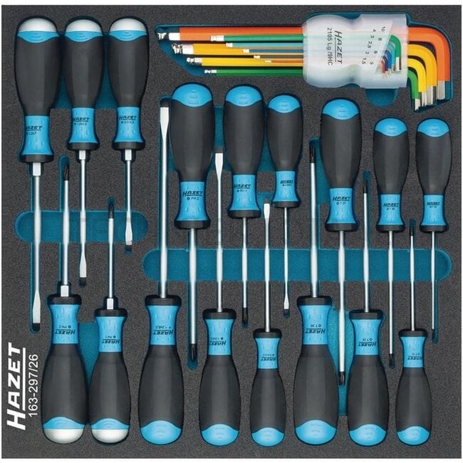 Hazet Screwdriver set 26 pcs. - 163-297/26 - 163-297/26