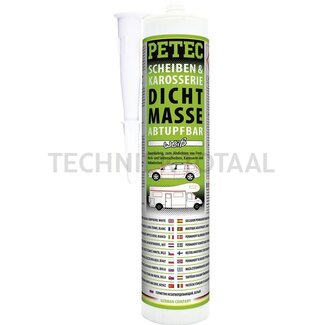 PETEC Ruiten- en carrosseriekit wit afdepbaar - 310 ml patroon