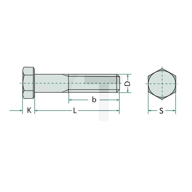 Hexagon head bolt M5x30 - 10 pcs.