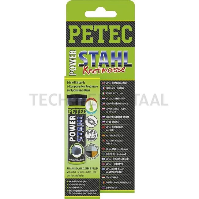 PETEC POWER steel 2-component wrought compound zum Reparieren, Verkleben und Füllen - 50 g - 97450