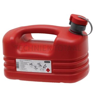 Kraftstoffkanister Kunststoff rot, 331 x 185 x 237 mm - 5 Liter