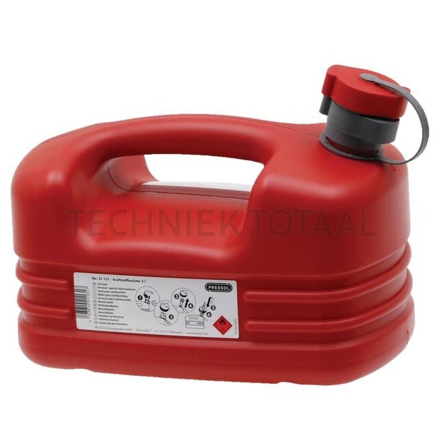 Brandstof-jerrycan - 5 liter - 50021131, 21131 | Inhoud: 5 l | Benzine: ja | Diesel: ja | Water: nee | Olie: nee | AdBlue®: nee | Kleur: rot