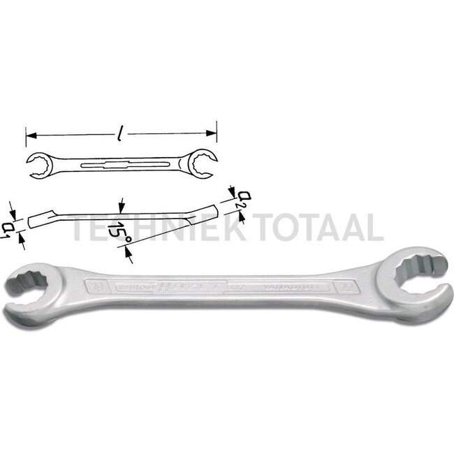 Hazet Double box-end wrench (open) - 612-11X13 - 612-11X13