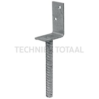 GRANIT Pfostenhalter L-Form 70 mm, H 200 mm, D 20 mm, S 4 mm galvanisiert