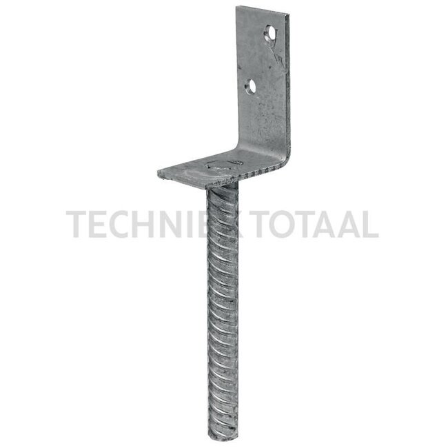 GRANIT Pfostenhalter L-Form 70 mm, H 200 mm, D 20 mm, S 4 mm galvanisiert