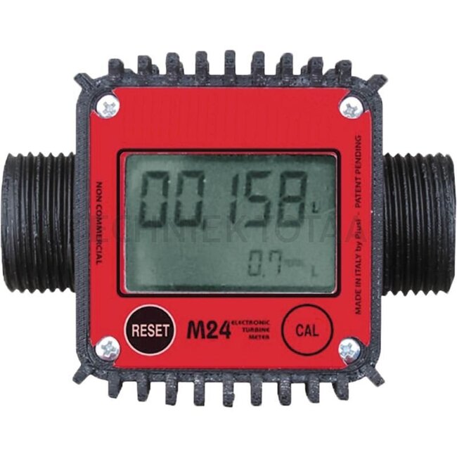 Digitale built-in metre 15-100 l/min, G 1 inch, 110 x 85 x 55 mm
