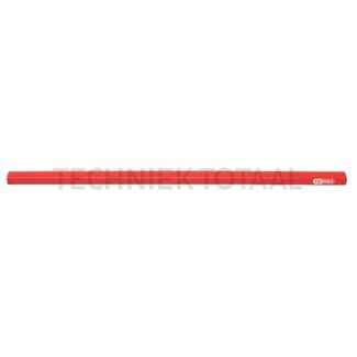 KS Tools Timmermanspotlood rood, plat/ovaal, hardheid: HB, lengte: 250 mm - flach-ovale Form
