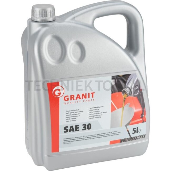 GRANIT Motorolie Motorolie SAE 30 - 5 liter - Inhoud: 5 liter, Uitvoering: Single-grade motorolie - 210SAE30 GEB5, 100009E | Inhoud: 5 liter