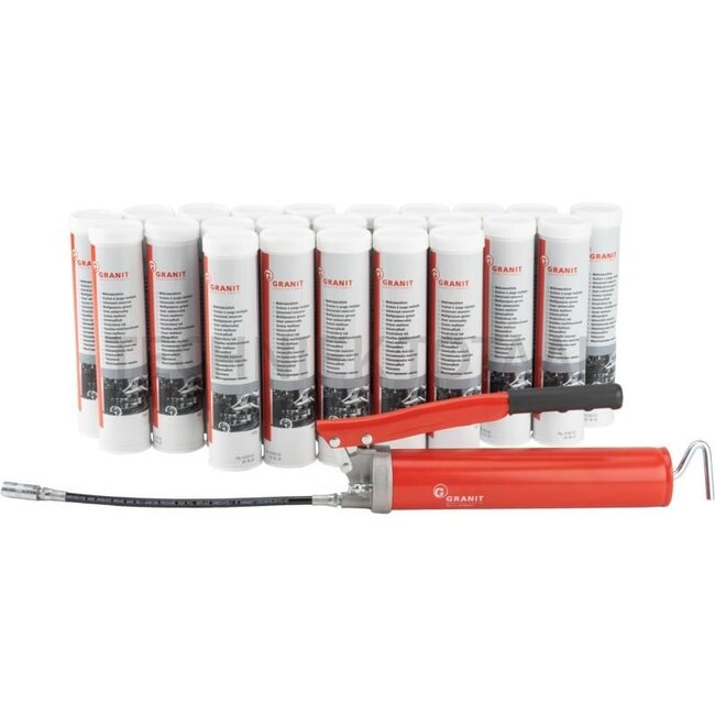 Promotional set 1x grease gun + 12x multipurpose grease