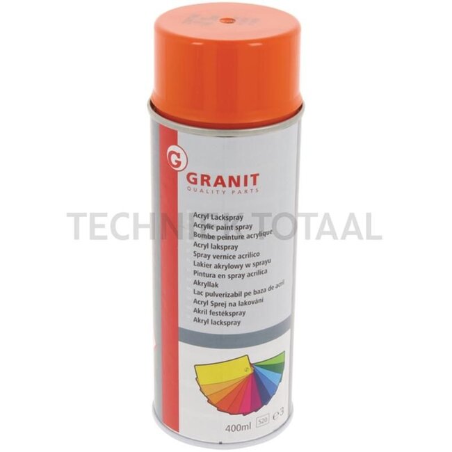 GRANIT Galucho orange 400 ml Acryl-Lackspray - 400 ml Spraydose - Kleur: RAL 2004 Galucho orange - 11647036 | Kleur: RAL 2004 Galucho orange