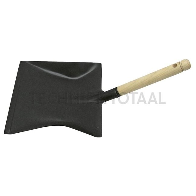 GRANIT Blik metaal zwart gelakt met houten handvat, werkbreedte 240 mm