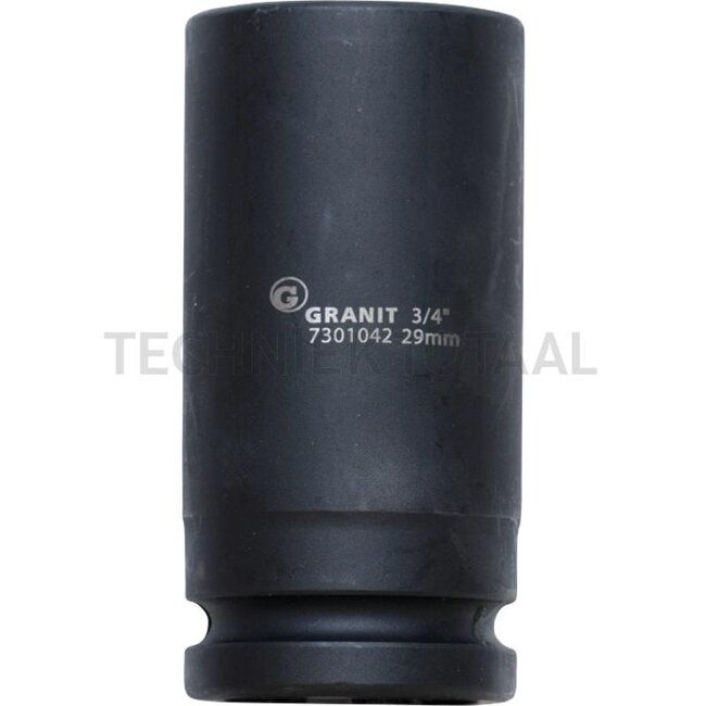 GRANIT BLACK EDITION 3/4" hexagonal impact socket, long 29mm - 73010420