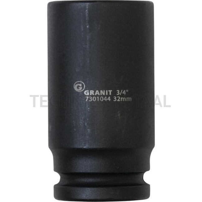 GRANIT BLACK EDITION 3/4" hexagonal impact socket, long 32mm - EG67301044