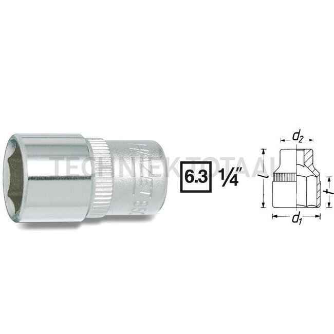 Hazet Hexagon socket wrench insert - 850A-1/4 - 850A-1/4