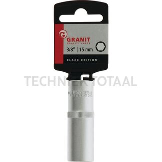 GRANIT BLACK EDITION 3/8" Hex socket, long, 15 mm