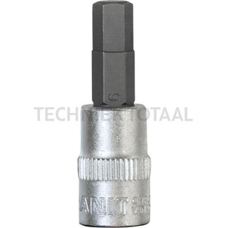 GRANIT BLACK EDITION 1/4" bit-dopsleutel voor binnenzeskant-schroeven, 6 mm