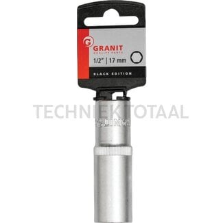 GRANIT BLACK EDITION 1/2" hexagon socket, long, 17 mm