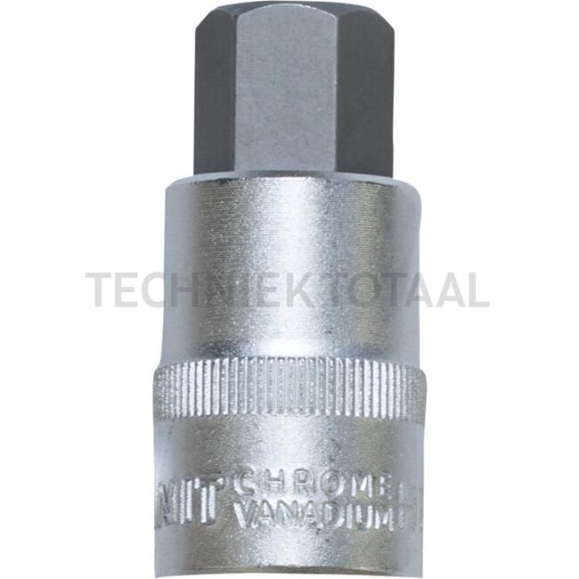 GRANIT BLACK EDITION 1/2" hexagonal bit socket, short, 17 mm