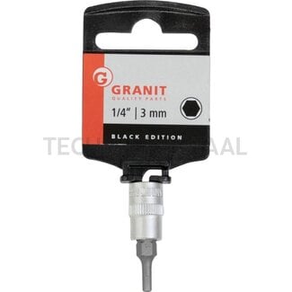 GRANIT BLACK EDITION 1/4" hexagonal bit socket, 3 mm