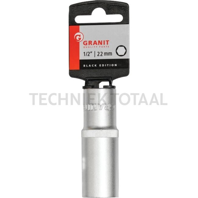 GRANIT BLACK EDITION 1/2" hexagon socket, long, 22 mm - 73011570