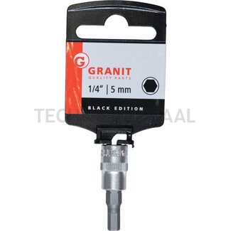 GRANIT BLACK EDITION 1/4" hexagonal bit socket, 5 mm