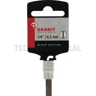 GRANIT BLACK EDITION 1/4" slotted bit socket, 6.5 mm