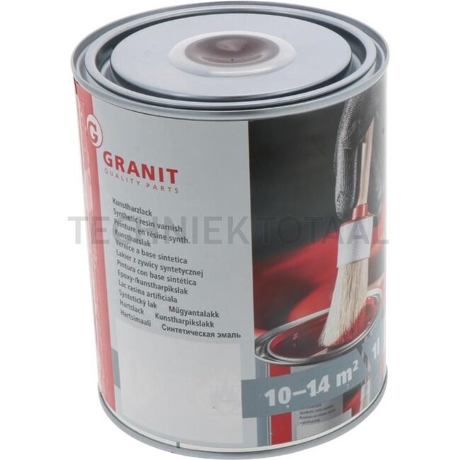 GRANIT Verf RAL 3007 zwart rood - 1 liter blik