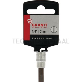 GRANIT BLACK EDITION 1/4" slotted bit socket, 7 mm