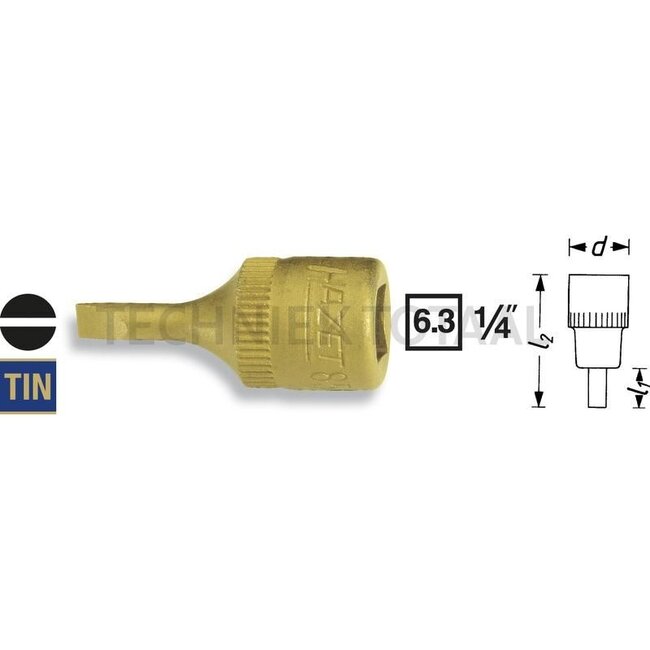 Hazet Screwdriver insert - 8503-0.8X4 - 8503-0.8X4