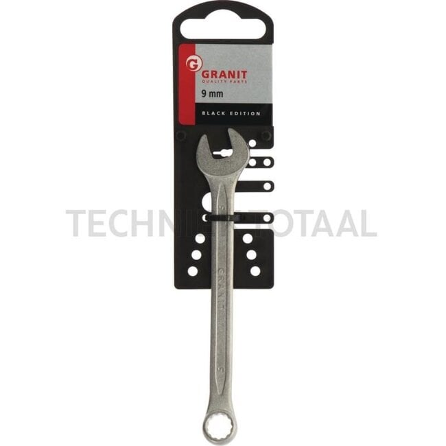 GRANIT BLACK EDITION Combination spanner, angled, 9 mm