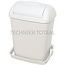 Prullenbak voor kleine toiletruimtes en cabines - Kleur: wit, Afmetingen 370 x 263 x 193 mm
