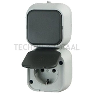 Switch and socket combination Off/changeover switch + safety socket 10/16 A, 250 V