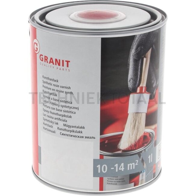 GRANIT Verf Krampe rood - 1 liter blik