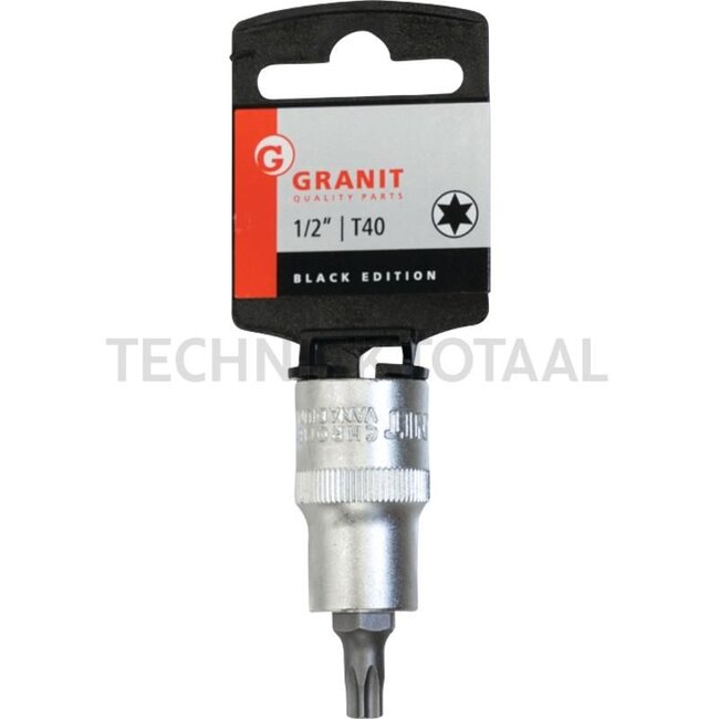 GRANIT BLACK EDITION 1/2" Bit socket for TX screws, T40