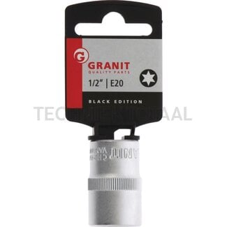 GRANIT BLACK EDITION 1/2" TX Star E socket, E20