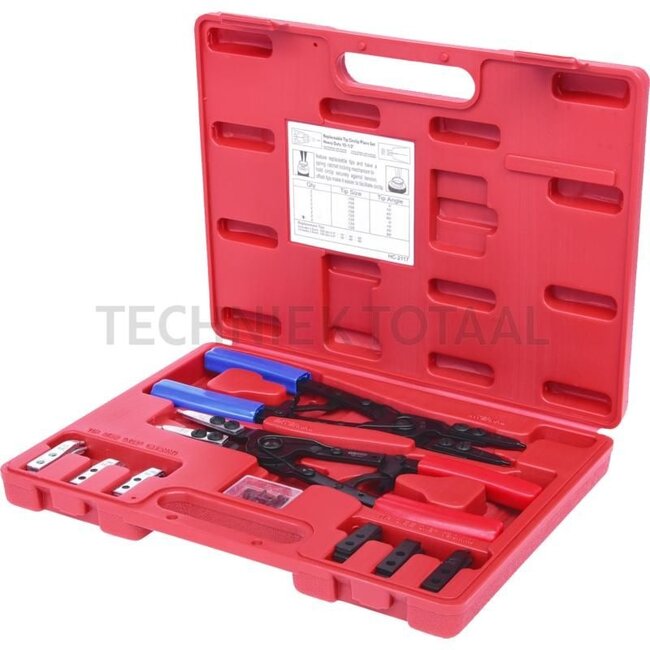KS Tools Circlip pliers set with ratchet function 20 pcs. - 5001350 - Referentienr.: 500.1350