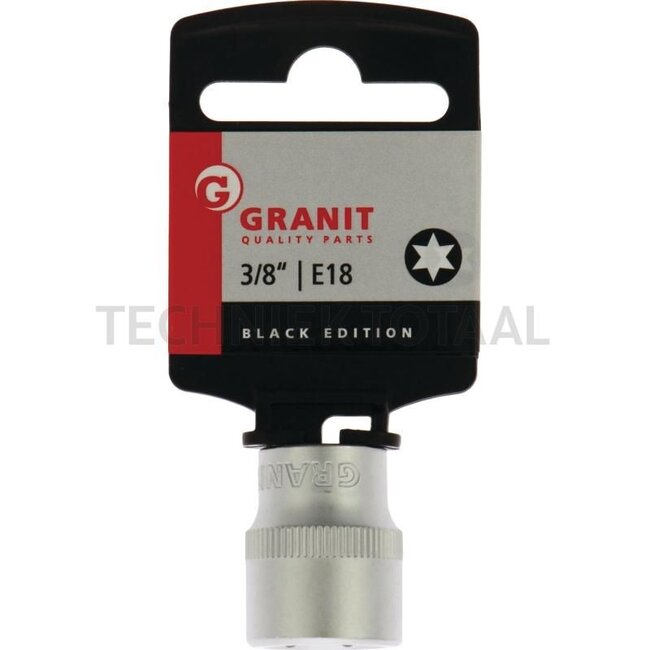 GRANIT BLACK EDITION 3/8" TX Star E socket, E18 - 73011330