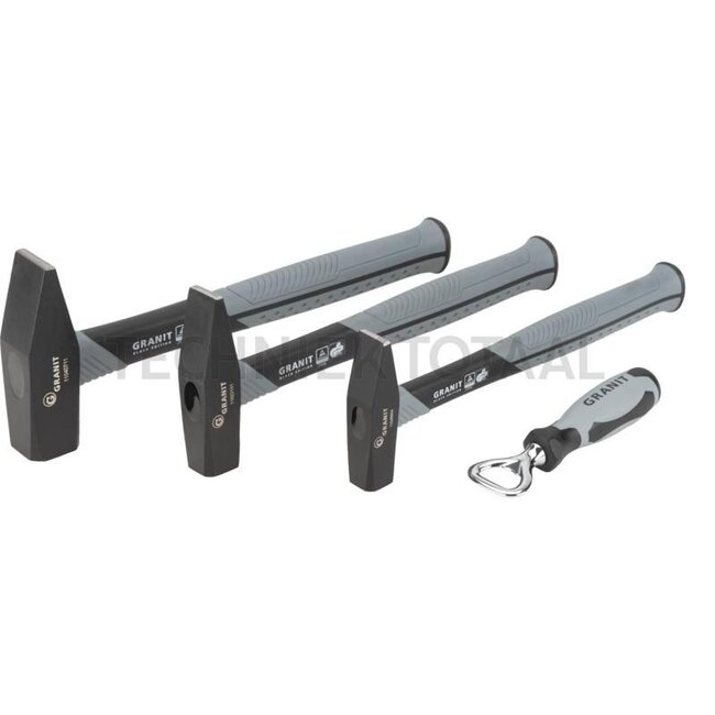 GRANIT BLACK EDITION Fibreglass hammer set 4 pcs.