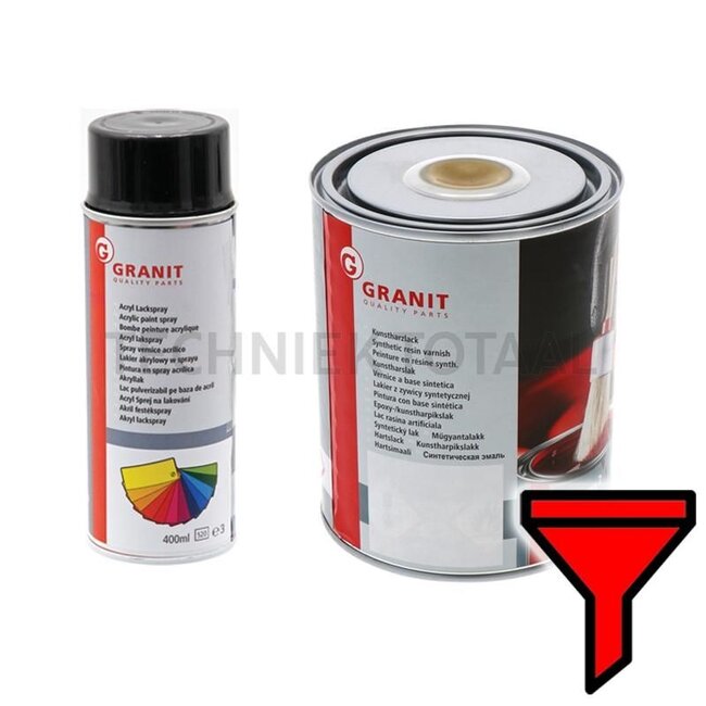 GRANIT Paint RAL 9005 matt black - 2,5 litre tin