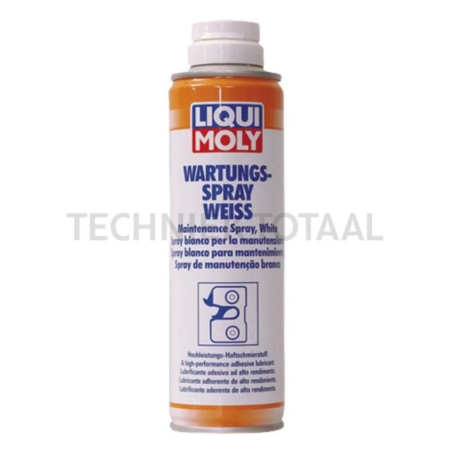 Liqui Moly Onderhouds-spray wit - 250 ml spuitbus - 3203075 | Inhoud: 250 ml spuitbus | Aantal per doos: 12